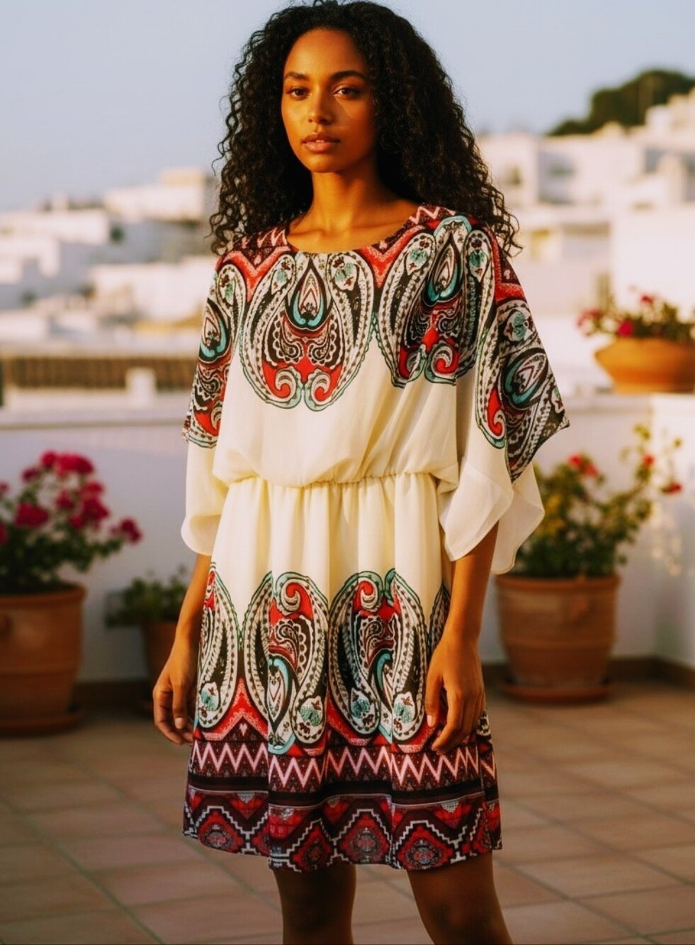Pink Owl Boho Paisley Aztec Design With Cut Out Back S